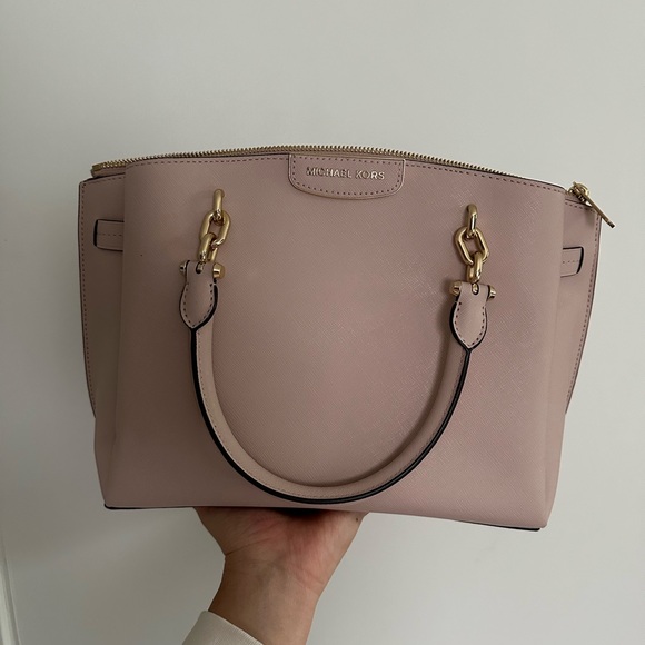 NEW Michael Kors Satchel Medium Blush Pink - Picture 2 of 10